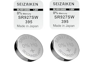 GÉNÉRIQUE Pila de reloj SR927SW (395) - Lote de 2 pilas para reloj Seizaiken Seiko Pila de botón SR927SW Made in Japan compatible con todas las marcas de cualquier tipo de relojes