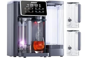 Jimmy R9 Osmoseanlage Trinkwasser Auftisch, Umkehrosmoseanlage Wasserfilter, mit Heißwasserspender, 7-stufiger Filterung RO & Mineralien, UV, 3S-Heizung, 7 Temperaturoptionen, Echtzeit-TDS-Monitor