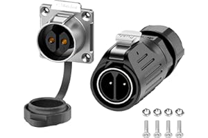 E-WeiChat EW-LP24 Connettore industriale impermeabile IP68 Connettore aeronautico a innesto rapido Connettore circolare Connettore elettrico a sgancio rapido M24 2-24 Poli Presa flangia (2 Poli)