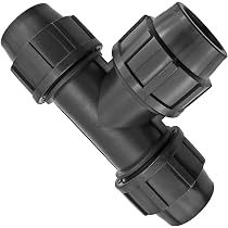PP Endstopfen Verschraubung Für PE-Rohr 20-50 Mm | Wunschgröße 25 Mm, Schwarz, Aus Polypropylen, Druckfest PN 20
