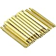 Hxchen M3 x 50mm + 6mm Male Female Thread Brass Hex Standoff Spacer Screws PCB Pillar - (20 Pcs)
