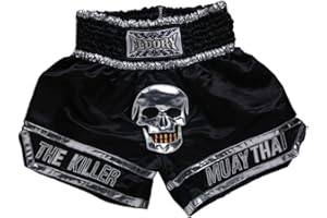 FLUORY Short Muay Thai,Haute Qualité Short Boxe Thaï Short MMA Kick Boxing pour Femme Homme Enfant Compétition D'entraînement de Combat.