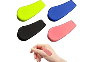 FINEHENCHI Migraine Relief Clip, 4 Pcs Acupressure Clip, Portable Silicone Massage Tool Tiger Mouth Point for Headache, Stress Relief, Acupressure Therapy Relaxation (Pink Blue Green Black)