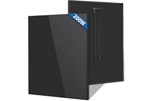 FIREFLY ENERGY Panel Solar Monocristalino de 200 W, Módulo Completamente Negro Para Vehículos Recreativos, Barcos, Remolques, Autocaravanas, Marina, Sistema fuera de la red