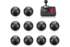 LALAGO M8 Kugelknopf, 10 Pcs M8*32mm Kugel knauf mit Gewinde, Kugelgriff, Runde Kugel Bakelit Hebelknopff für Werkzeugmaschinenersatz, Schwarz Kugelknöpfe Eingebaute Kupfermutter für Werkzeugmaschine