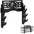 Z-fiber Sword Wall Mount Sword Holder Display Stand Padded Katana Wakizashi Genji and Samurai Swords,4 Tier