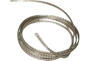 AERZETIX C17656 Kabelmantel, 2m, 10 A, geflochten, verzinntes Kupfer, 16 x 4 x 0,1 mm