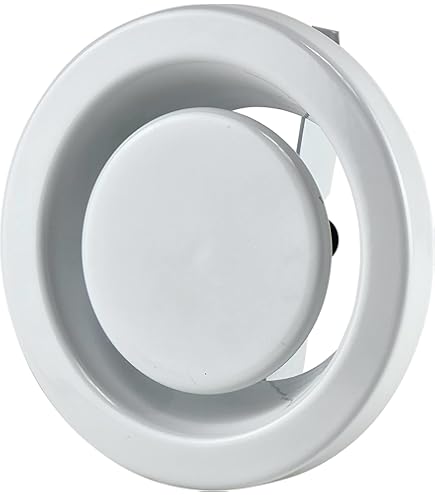 Rejilla De Ventilación Redonda 100mm De ABS - Difusor Para Techo O Pared, Válvula De Aire Para VMC