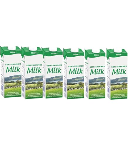 Dairy Pride UHT Whole Milk 1L Pack Of 4 Full Fat 3.5% Long Shelf Life Calcium Dairy Drink Multipack Catering Hospitality Office Pantry Drink With Welari Thank You Card | (4pack) (4L - View #11