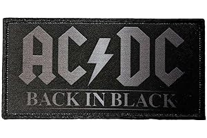Rock Off officially licensed products Ac/Dc Back In Noir Woven Patch Size Accessory Size