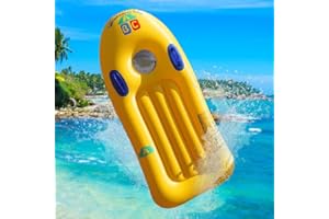 Tavole da Surf Gonfiabile FaJoek Bodyboard Gonfiabile con Manici, Tavola da Nuoto Gonfiabile per Bambini Tavole da Surf, Adatto per Scivoli d'Acqua, Pastiglie per Sci Nautico, Piscine 116*52cm