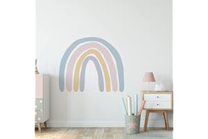 funlife 40x116cm Big Colorful Boho Rainbow Wall Stickers, Peel and Stick Removable Wall Decal for Window Nursery Room Decoration