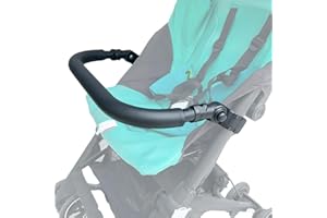 Feliliber Accesorios para cochecito de bebé, barra de parachoques para cochecitos gb Pockit+ / Cybex Libelle, reposabrazos ajustable de piel sintética (tamaño pequeño)