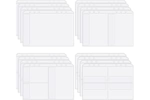 TINYRIZ 16Pcs Bolsas de Carpeta A5 con 6 Agujeros, Bolsas de Hojas Sueltas PVC Impermeables, Carpeta para Documentos A5, Bolsas de Encuadernación Translúcidas para Fotocopias Sellos Tarjetas Certificados