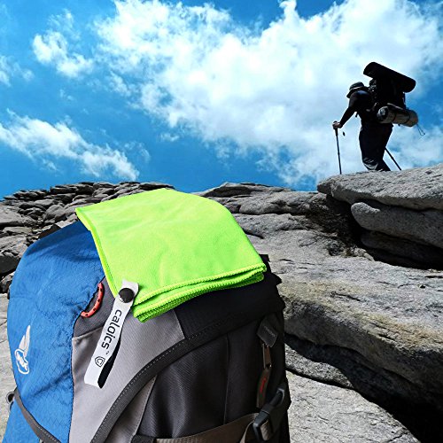 Mikrofaser Handtücher,Caloics® leichtes, schnell trocknendes saugfähiges&Antibakterielles Deodorant Mikrofaser-Badetuch 130 x 80 cm und 60 x 38cm für Reisen,Bad und Sport - 6
