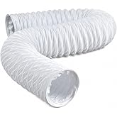 CABLEPELADO PVC Ventilation Pipe, Air Outlet Duct, Air Extraction Hose, Air Conditioning, Dryer, 3 Metres Length x 100 mm Dia