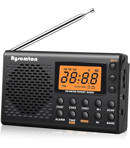 Rysamton Portable AM/FM/Shortwave Radio, Batteries Operated Pocket