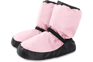 HPERU Scarpe da Balletto per Ragazze, Stivali da Balletto, Stivali da Ballo addensati per la Suola Morbida con Cinturino Regolabile, Scarpe da Ballo per Ragazze Resistenti all'Usura Impermeabile per l'alle