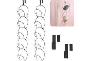 Vueinrg 10 Stück Cap Halterung Wand, Cap Aufbewahrung Mützen Aufbewahrung Cap Organizer mit 2 Türhaken für Hut, Tasche, Krawatten, Schals, Handtaschen (Schwarz)