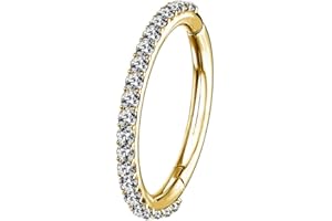 OUFER 16G 6 8 10 12mm Helix Piercing Hoops Acciaio Chirurgico Silver Argento Daith Trago Tragus Rook Conch Cartilagine Orecchino Nostril Piercings Naso Anello Ring Septum Clicker Donne Gioielli