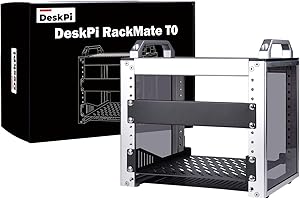 GeeekPi 4U Server Cabinet, 10 Pulgadas Server Rack for Network, Servers, Audio, and Video Equipment, DeskPi RackMate T0 Rackmount