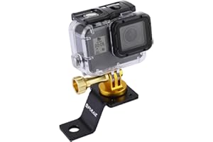 PULUZ Fixation Camera Moto,Support Camera Moto en Métal avec Vis pour GoPro Hero12 Black / Hero11 /10/9 /8/7 /6/5, Insta360 Ace/Ace Pro, DJI Osmo Action 4 et Autres caméras d'action