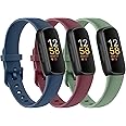 Tobfit [3 Pack] Straps compatible for Fitbit Inspire 3 Strap for Women Men, Soft Silicone Replacement Strap Wristband Watchband Accessories