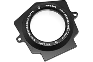 NICECNC Schwarze Aluminium-Legierung, komplett transparent, Nockenwellenabdeckung, Compatible with Yamaha Raptor YFM 700 2006–2024, Raptor 700 R 2009–2024, Raptor 700 SE 2009–2024