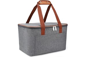 ‎PYNHOKLM Pynhoklm Kühltasche Faltbar Picknicktasche Kühltaschen Gross Isoliert Einkaufstasche Lunchtasche Thermotasche Isoliertasche Langlebige Performance Kühlbox-für Reisen/Picknick/Einkaufen
