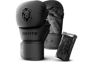 ‎FIGHTR FIGHTR® MMA Sparring Handschuhe mit bestem Sitz für maximale Stabilität | mit extra Dicker Polsterung | für Sparring, MMA, Boxen, Kickboxen & Kampfsport 07 oz | inkl. Tragetasche