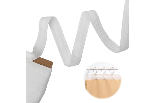 30 m × 2,5 cm gardinband rynkband, gardinband för påsömnad veckband | för gardiner, veckband för upphängning, gardinband för sömnad, för gardinkrokar
