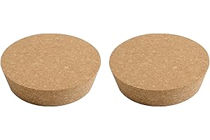 INCREWAY Lot de 2 bouchons coniques en liège de rechange pour bouteilles de vin, bocaux en verre, 120 x 105 x 30 mm