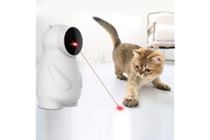 LEMENG Juguetes para Gatos, Luz LED para Gatos con trayectoria Real y Recargable, activada por Movimiento, automática, Juguete Interactivo para Gatos de Interior/Cachorros/Perros