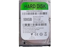 VANKER Disque dur interne pour ordinateur portable SATA 2,5" 5400 tr/min 500 Go