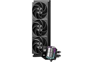 PCCOOLER CPS DS360 Dissipatore Liquido AIO per CPU Raffreddamento a Liquido Monitor Digitale Dissipatore Liquido 360mm per CPU per AM4 AM5 Intel LGA 1700/1851/20XX (DS360Pro Digital)