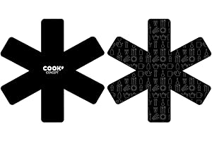 COOK CONCEPT Cuisy KB5469 Protège Poêle Feutrine Marron/Gris/Blanc/Noir/Rouge/Orange/Vert/Violet/Beige 37, 5 x 37, 5 x 0, 2 cm 2 Pièces *Coloris Aléatoire*