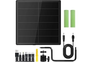 WILDGAMEPLUS D5 3 In 1 Mini Solar Panel Kit Built In Controller,5200mah 2-Lithium Battery With Dc5521 Output 5v Solar Charger Waterproof IP67 For Farm Outdoor Equipment