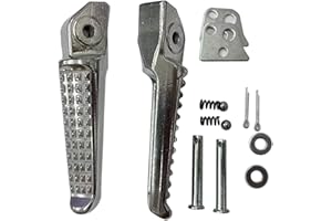 Ronyme 2 piezas de estriberas traseras para motocicleta, reposapiés para motocicleta, piezas de repuesto para pedales, repuesto duradero, fácil instalación,