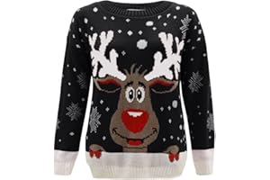 TOP VENDOR Enfants Filles garçons tricoté Rennes de Noël Rudolf Noël Nouveauté Pull 2-14