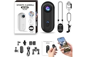 LUCKKY Ionicswift Riding Camera, Ionicswift Trail Camera, 4k Portable Wearable Sports Cameras, Mini Handsfree Bodycam with Audio and Video Recording Wearable for Cycling, Travel, Diving, and Outdoor (4K)