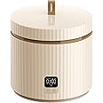 TOKIT Reiskocher Small Multifunction Rice Cooker PRO 1.5 L with Touch Screen Buttons for 1 to 3 People, Non-Stick Indoor Rice Cooker with Ceramic Coating (Beige)