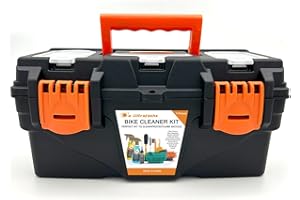 Kit de Nettoyage de Vélo Ultrafashs, Ensemble Complet avec Dégraissant, Brosse à Chaîne, Brosse à Pneus, Gant de Nettoyage, Lubrifiant