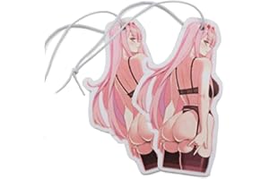 ‎VMG-STORE VmG-Store 2er Set Lufterfrischer Duftbaum Tuning fürs Auto Duftspender Air Freshener Duft lustiger Anhänger Design (198 Girl3)