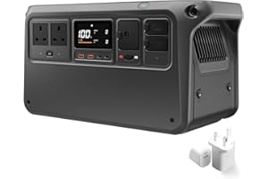 DJI Power 1000 V2 Portable Power Station, 2600W Stable Output Solar Generator 1024Wh LFP LiFePO4 Battery, 37m Ultra-Fast Charging Off-Grid Generator for Home Backup Outage Outdoors RV Camping+35W Plug