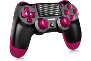 GENERIC Mando Inalámbrico para PS4, Mando para PS4/Slim/Pro/PC, con Clavija de Audio, Vibración y Seis Ejes, Panel Táctil, Joystick Controlador para PS4