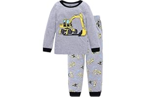 Boys long-sleeve pyjamas, 2-piece cotton kids’ sleepwear, dinosaur, excavator, fire engine, train, 92, 98, 104, 110, 116, 122 (UK 24 months, 3-4 years, 5-6/7 years)