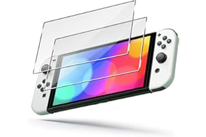 Tentoki 2 Stück Schutzfolie Kompatibel mit Nintendo Switch OLED Modell 7 Zoll 2021, für Panzerglas Switch Oled, Nintendo switch zubehör Oled
