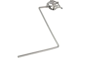 Yibuy Silver Metal Tuba Marching Lyre 3 Vertical Keys Music Sheet Clip Holder