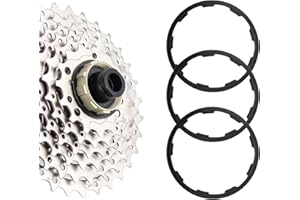 LTTEEA 3 PCS Bicycle Flywheel Freewheel Washers,1mm/1.5mm/2mm Aluminium Alloy Cassette Hub Spacer Set,Bottom Bracket Axle Gasket for Mountain Road Lightweight Bikes,Freewheel Hub Spacer for Cycling Repair