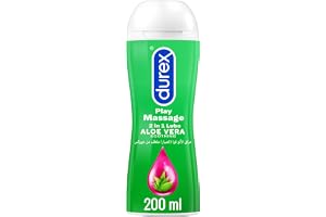Durex Play Massage 2 in 1 Lubricant, Aloevera Soothing - 200 ml (Pack may vary)